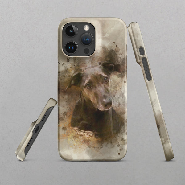 Custom Pet iPhone Case – Watercolor Art