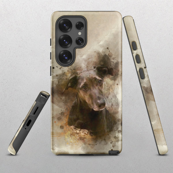 Custom Pet Samsung Case – Watercolor Art