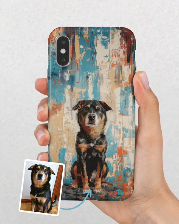 Custom Pet iPhone Case - Oil Painting #2