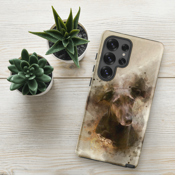 Custom Pet Samsung Case – Watercolor Art
