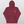 The Embroidered Custom Pet Hoodie in maroon features a small, orange and white dogs face on the left chest, shown on a light gray background—an ideal unique gift for pet lovers.
