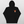 The Embroidered Custom Pet Hoodie in black features a small, cartoon-style orange and white dog face on the left chest, displayed on a light gray background—a cozy keepsake for any dog lover.