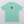 The Embroidered Pet Portrait Organic T-Shirt in mint green features a small orange and white dog face, likely a corgi, embroidered on the chest—ideal as a pet lover gift or unique pet keepsake.