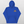 The Embroidered Custom Pet Hoodie in royal blue features a small cartoon beagle dog face embroidered on the left chest—a cozy keepsake for dog lovers, displayed on a plain light background.