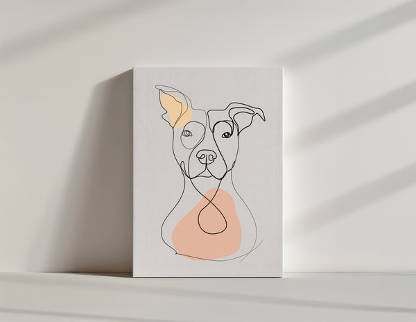 Color Line Art Pet Portrait
