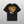 The Personalised Retro Tee | Orange is a black t-shirt featuring a photo of a brown, curly-haired dog with clouds, COOPER in bold yellow and Lewis in script—an ideal custom shirt for any pet lover.