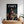 A custom pet portrait, “Gucci Fashion Cover,” of a Boston Terrier in ornate military attire hangs above a wooden dresser with vases and a plant. The canvas features CUGCI, making it the perfect personalized dog lover gift for any home.